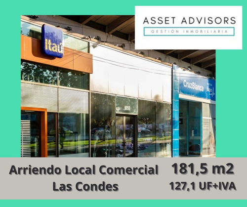 Arriendo Local Comercial De 182 M2, En Pleno Av. Las Condes