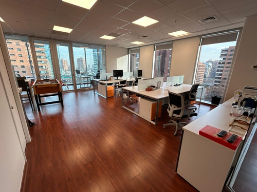 Oficina De 98m2 Habilitada Y Amoblada Nueva Las Condes.