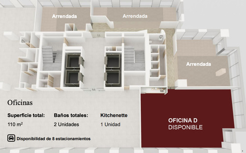 110m2 Open Space Metro Escuela Militar Gasto Común Incluido